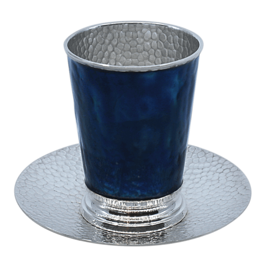 The Blue\\Green\\Red Kiddush Cup for Shabbat Piece