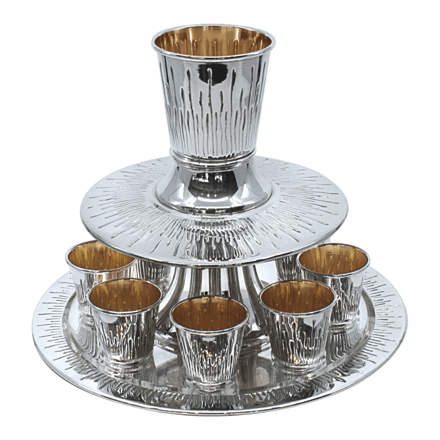 Traditional Style Helium Shabbat Wine Fountain - Piece By Zion Hadad