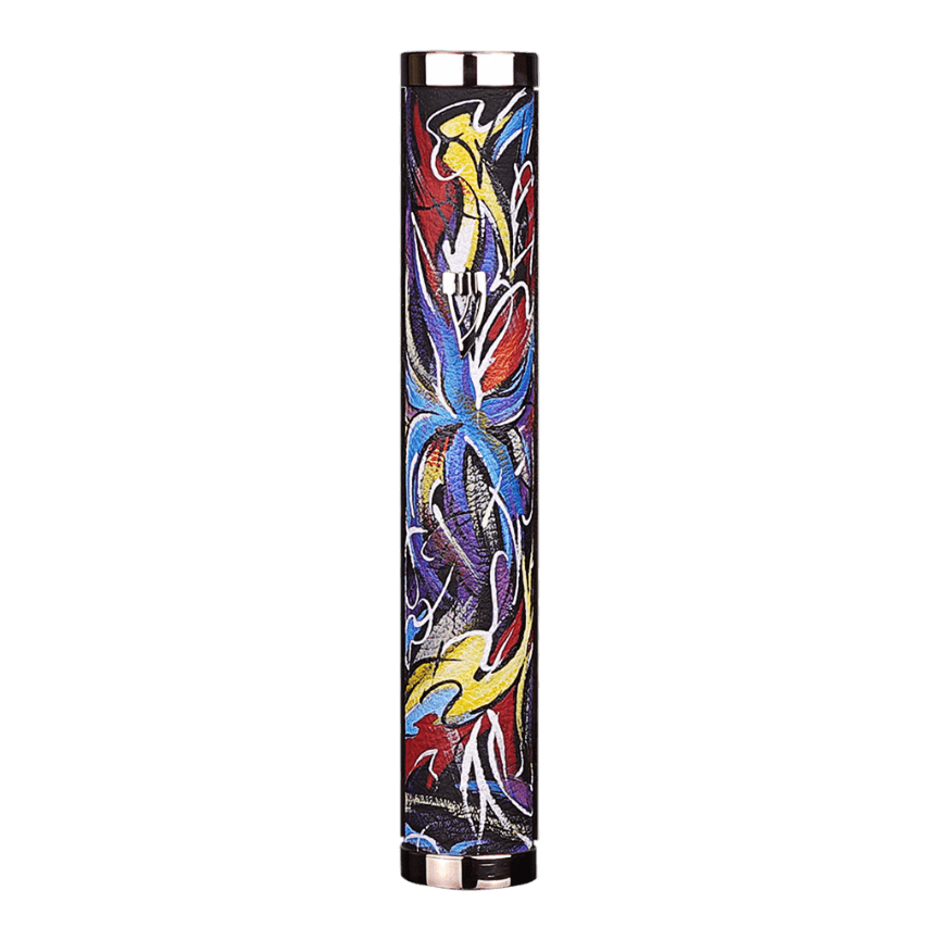 Uniquely Colorful Mezuzah - Piece By Zion Hadad