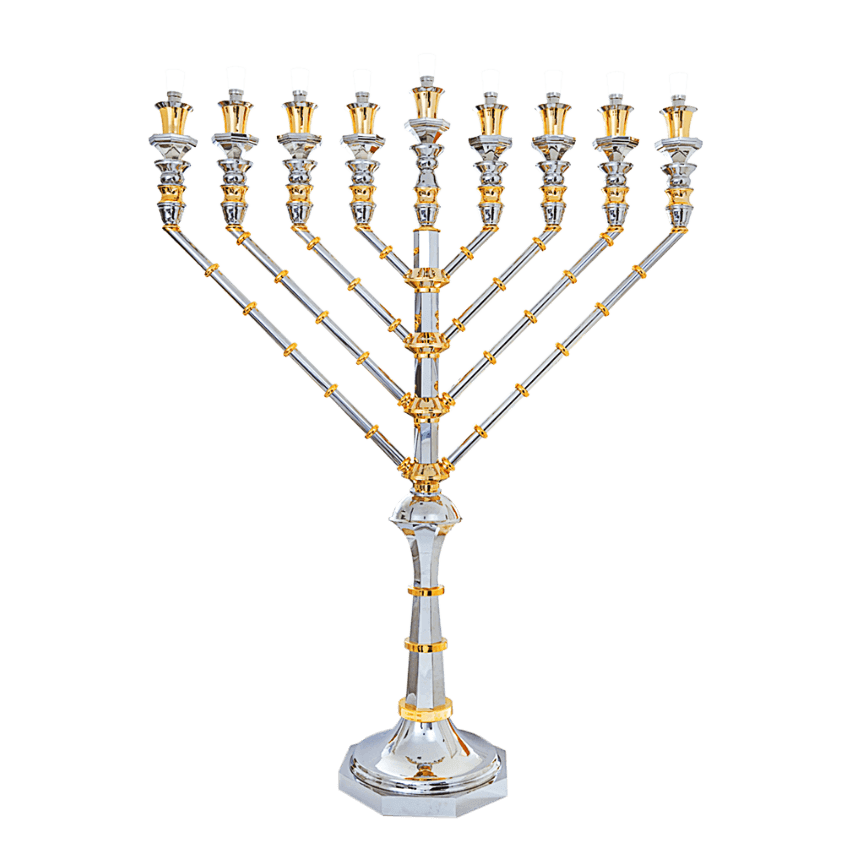 World Record Silver and Gold Menorah Piece