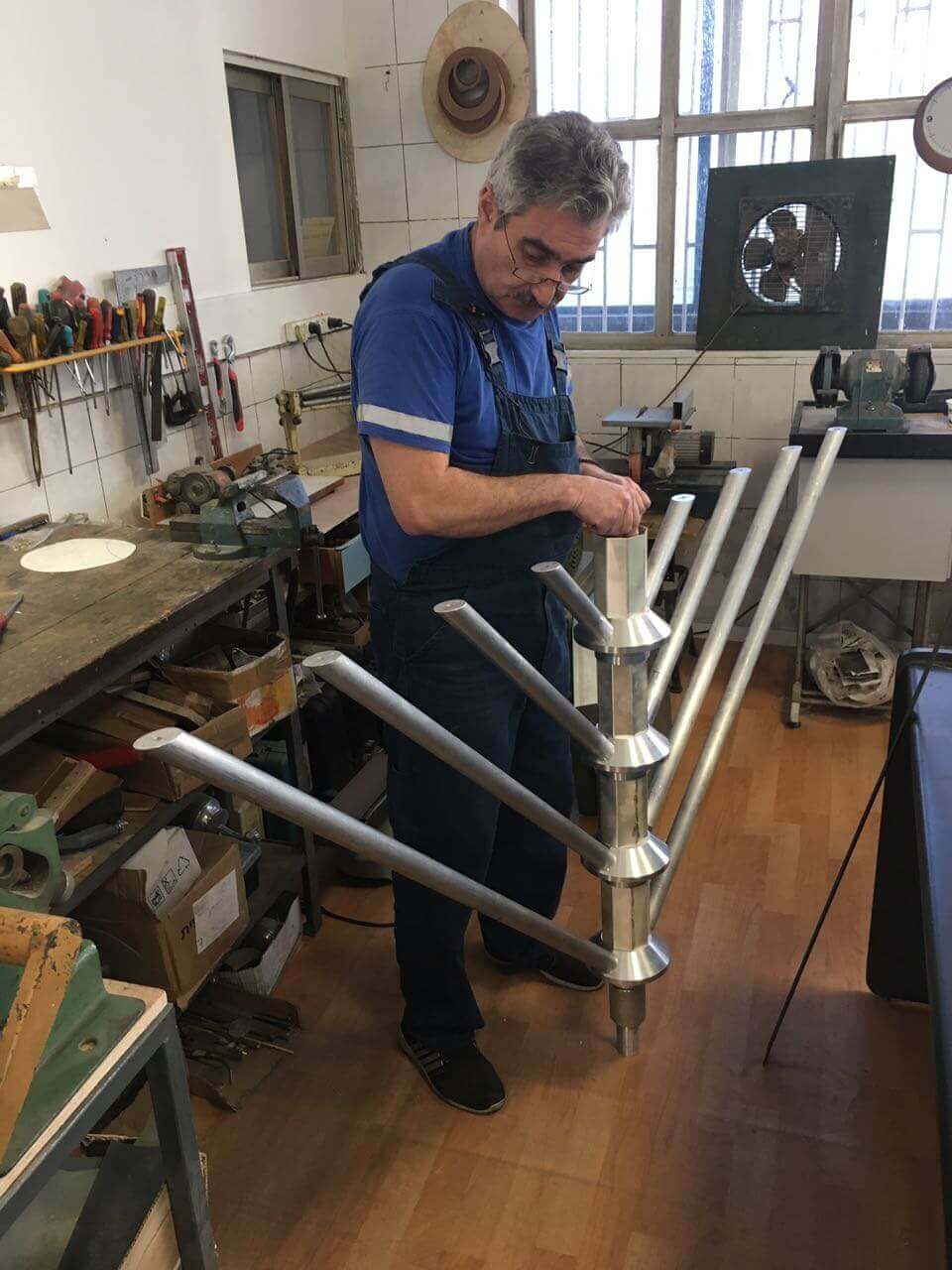 World Record Silver and Gold Menorah B - Piece By Zion Hadad