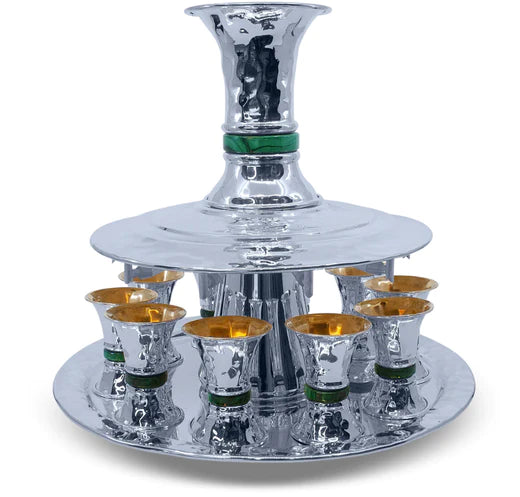 Elevating Shabbat: The Artistry of Sterling Silver Kiddush Cups and Wine Fountains