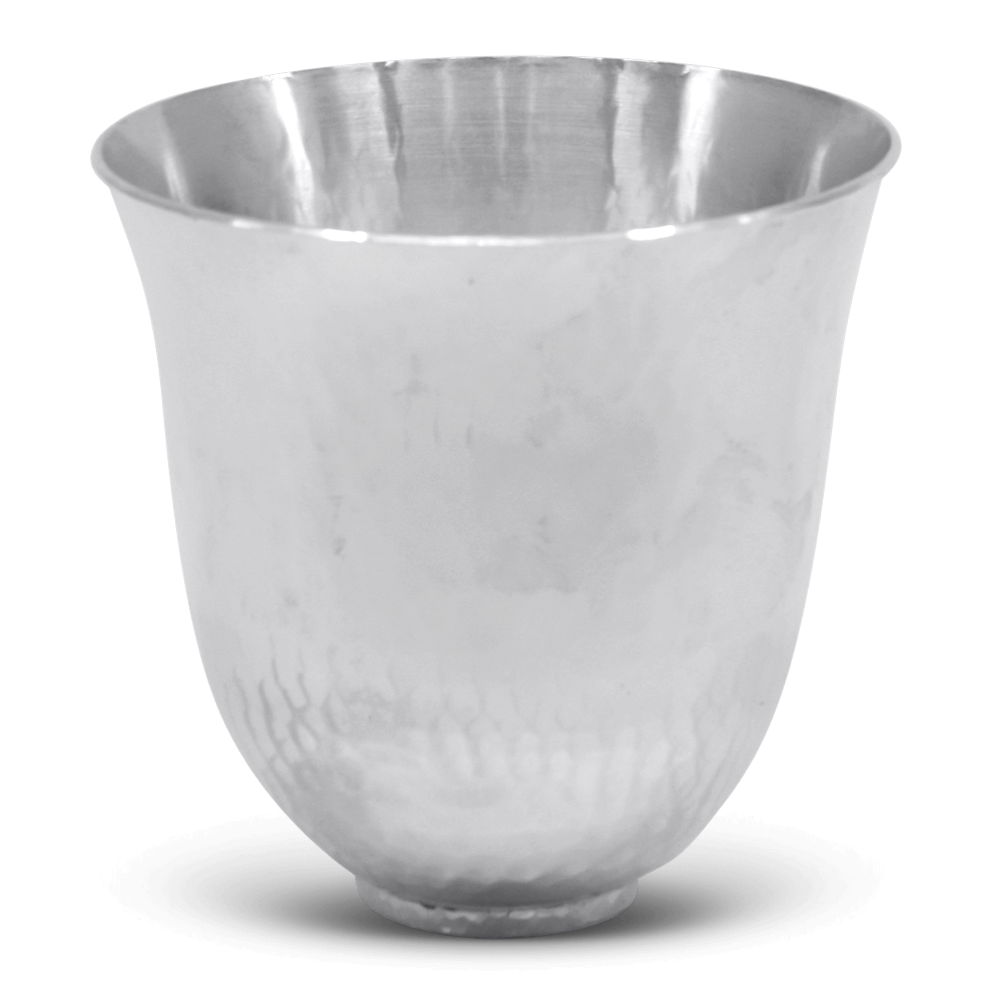 Bondi sterling silver kiddush cup hammered texture elegant curved design Italian