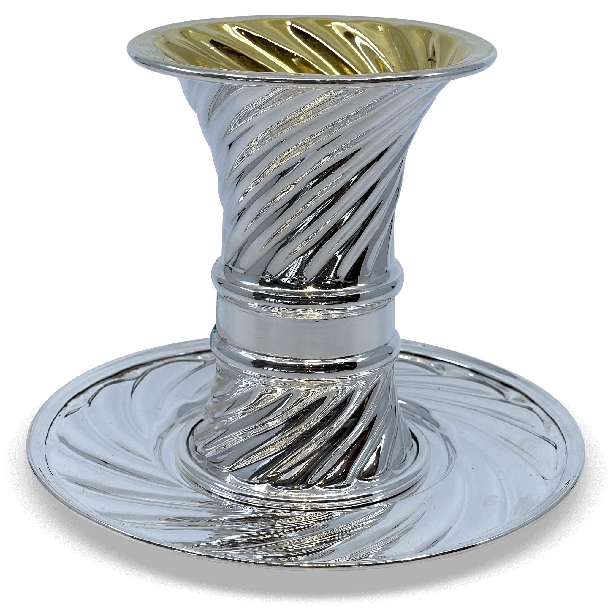 "Dalia" Spiral Silver Kiddush Cup - Piece By Zion Hadad