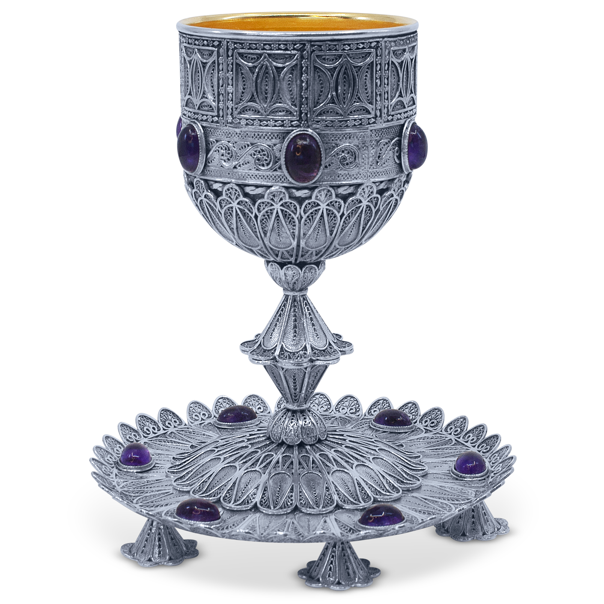 Filigree Cup with Amethyst Accents