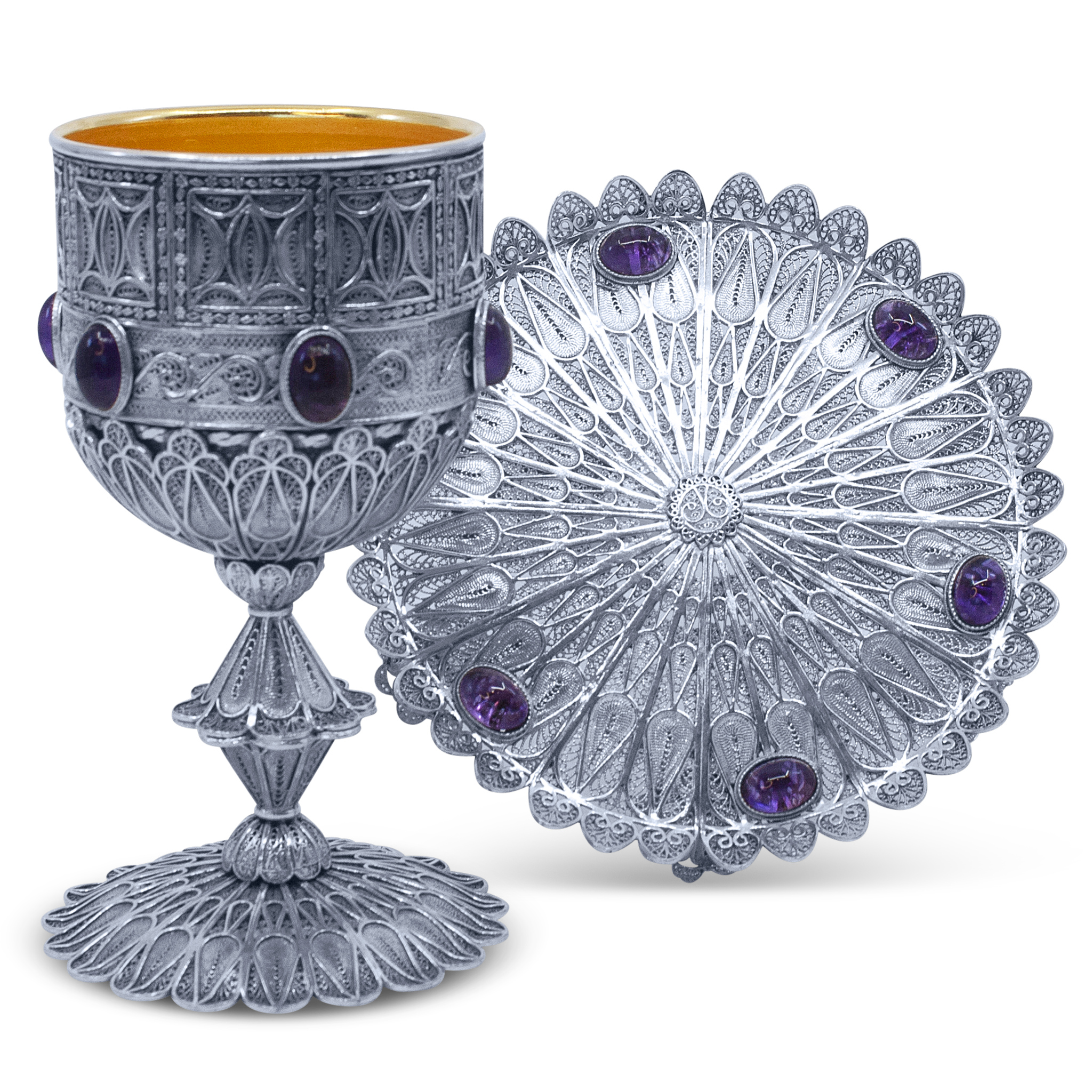 Filigree Cup with Amethyst Accents