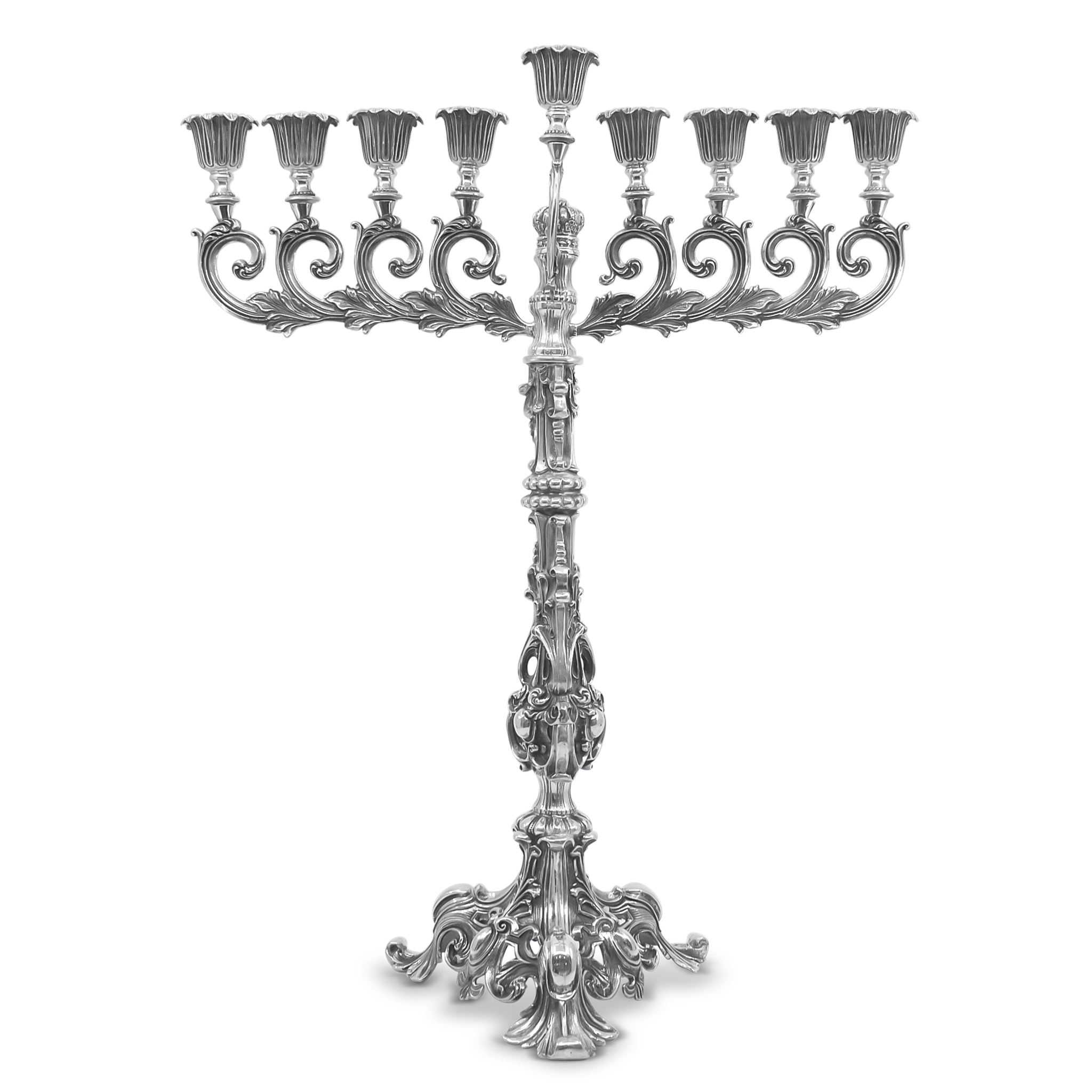 italian-baroque-sterling-silver-menorah 2