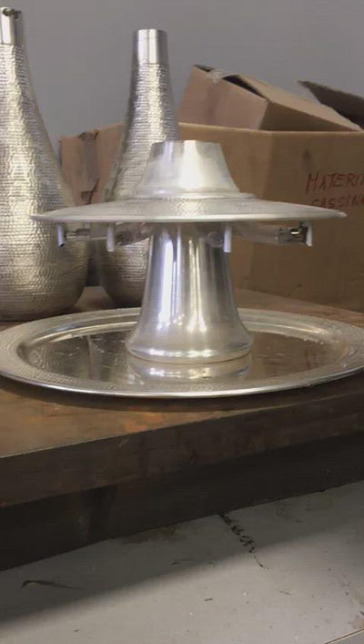 Cone Shaped Sterling Silver Wine Fountain 12