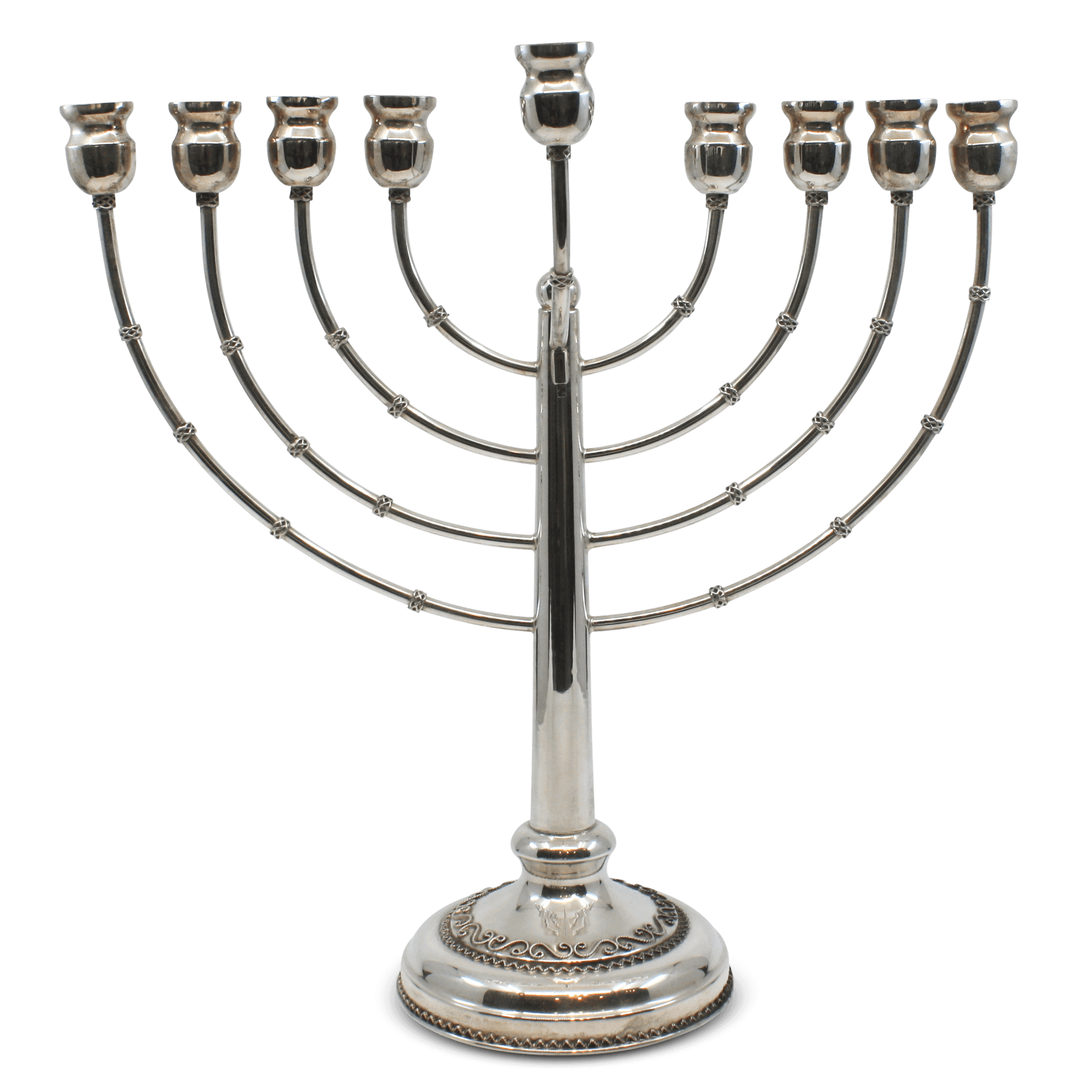 Amber Silver Jewish Menorah - Piece By Zion Hadad