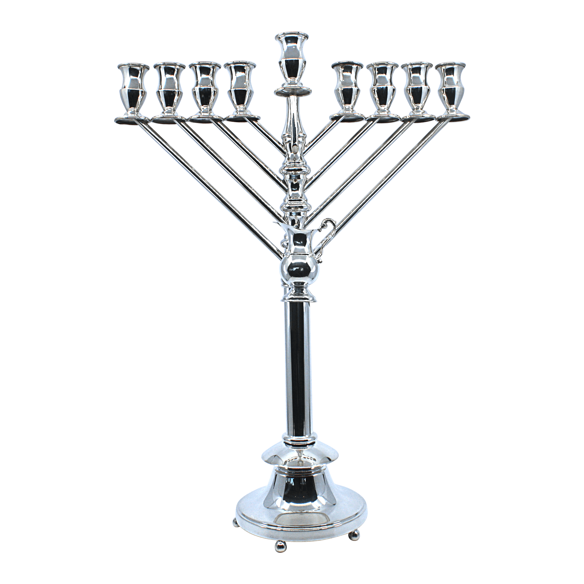 Chabad Silver Menorah for Hanukkah - Piece By Zion Hadad