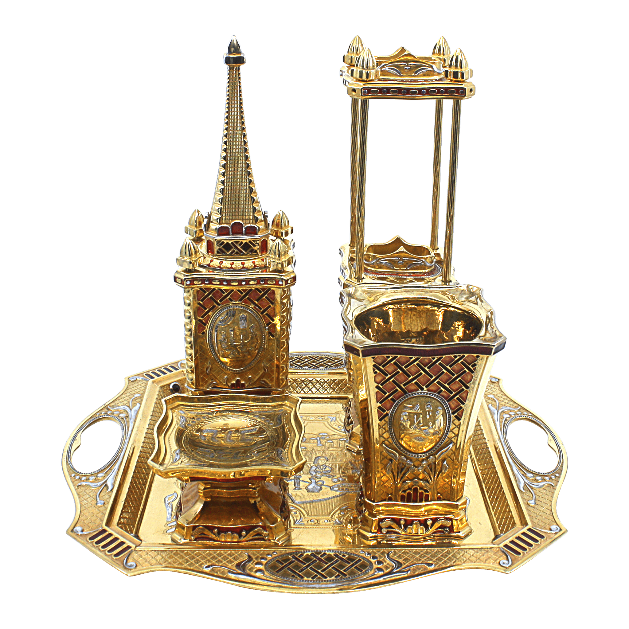 Golden Plated Silver Havdalah Set C - Piece By Zion Hadad