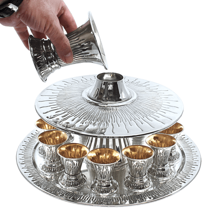 Helium Striped Kiddush Wine Fountain Piece