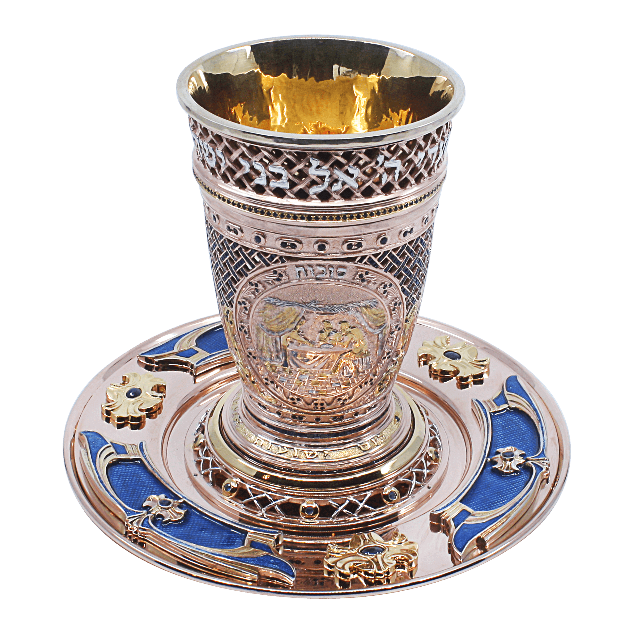 Passover Cup and Plate Set A - Piece By Zion Hadad