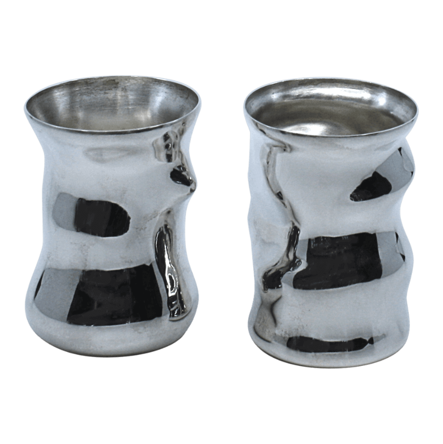 Right and Left Modern Matching Kiddush Cups - Piece By Zion Hadad