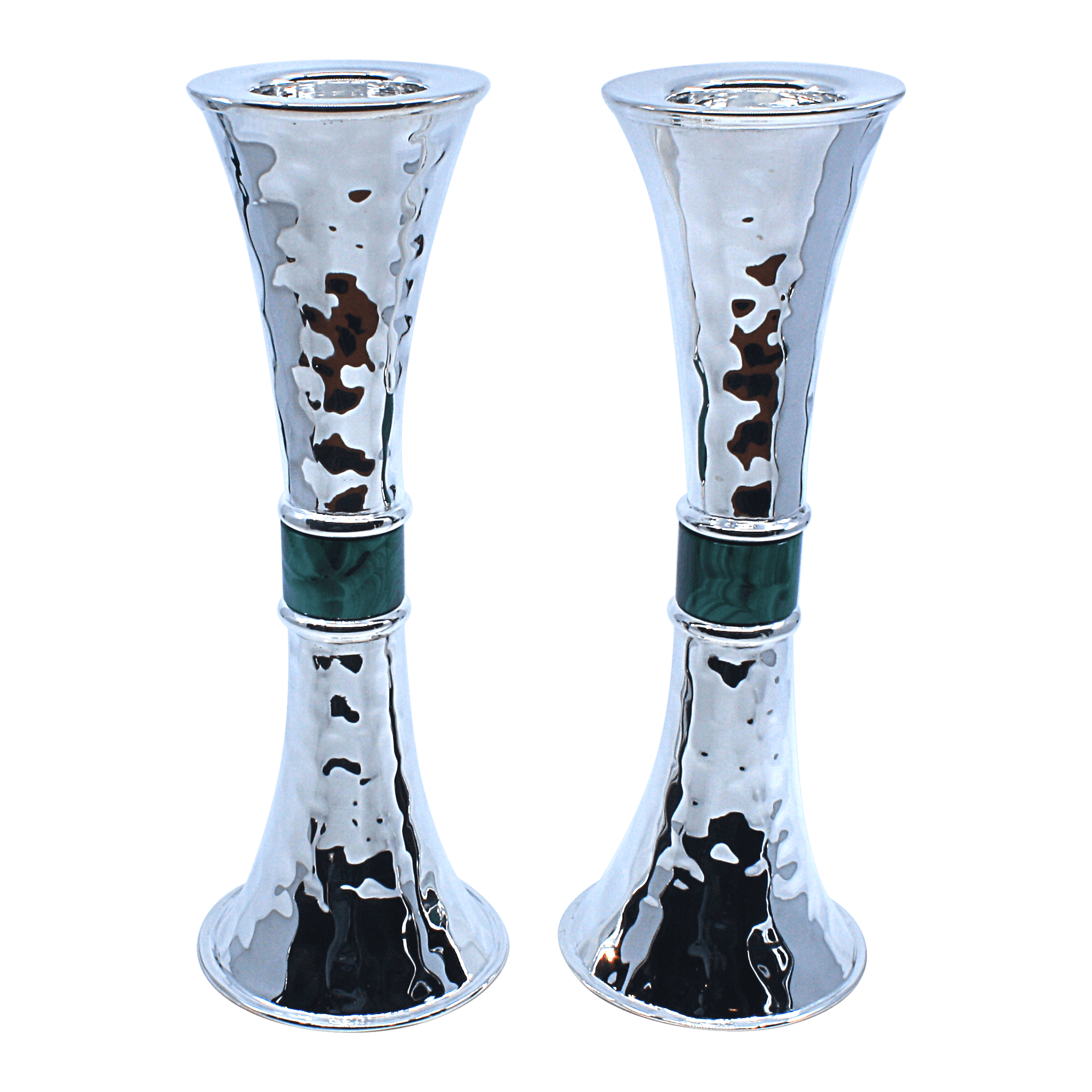 Royal Stone Hourglass Shabbat Candlesticks - Piece By Zion Hadad