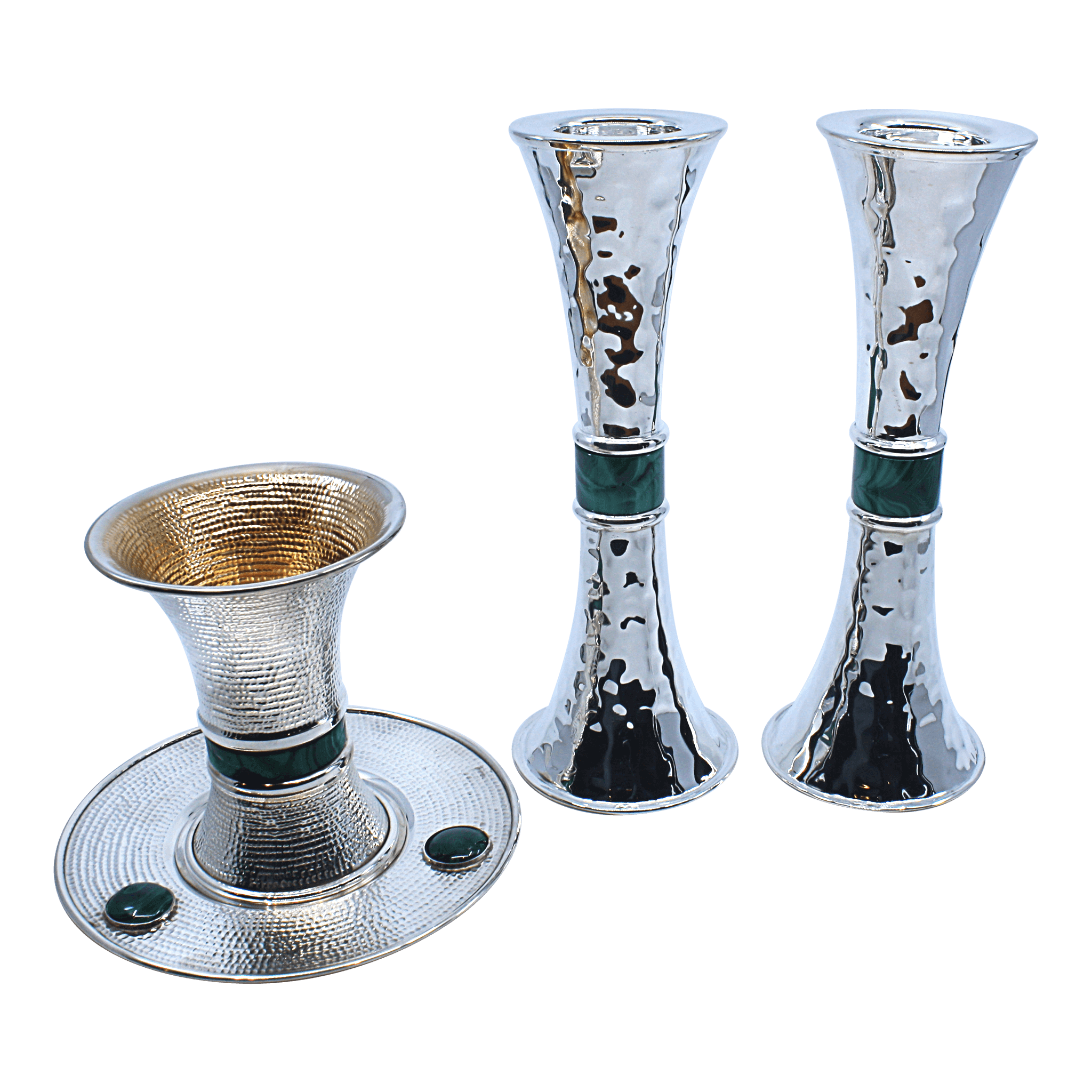 Royal Stone Hourglass Shabbat Candlesticks B - Piece By Zion Hadad