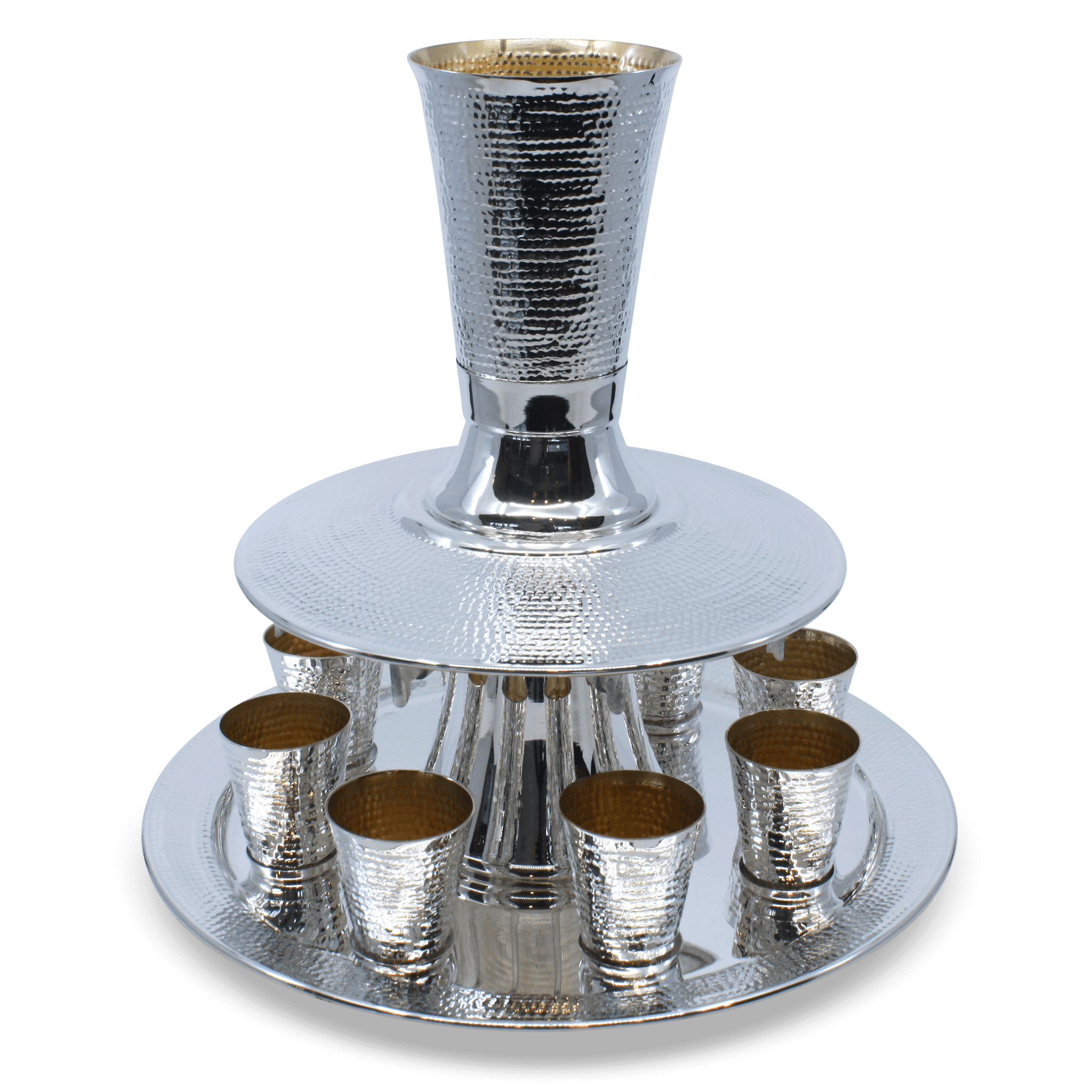SPOTTED KIDDUSH FOUNTAIN FOR 8 - Piece By Zion Hadad
