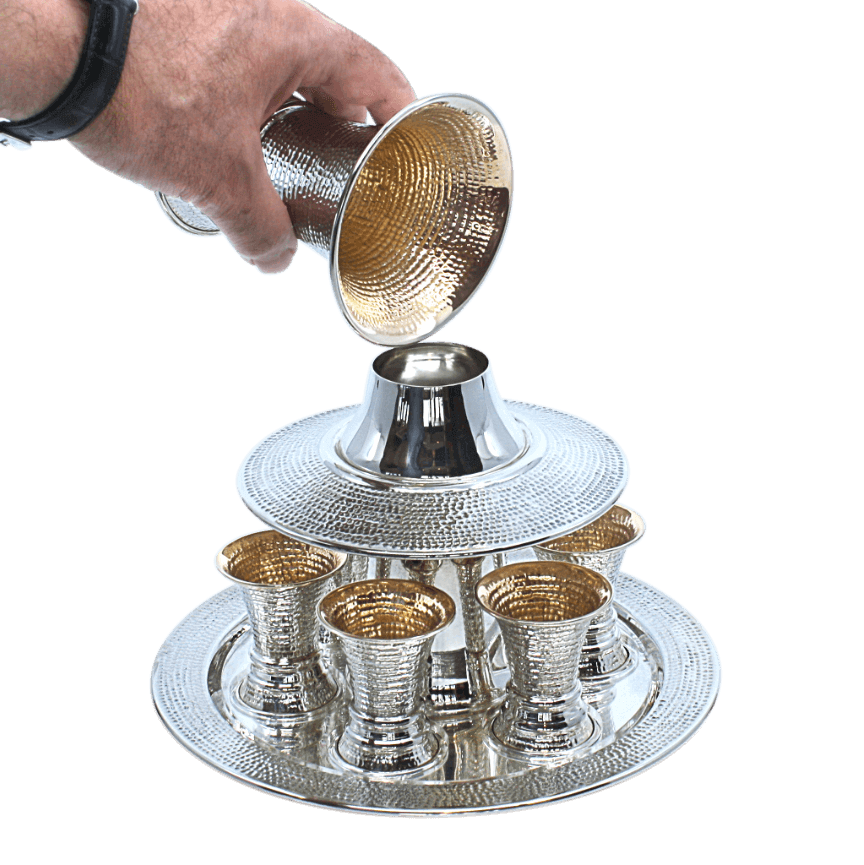 Small Spotted Kiddush Fountain A - Piece By Zion Hadad