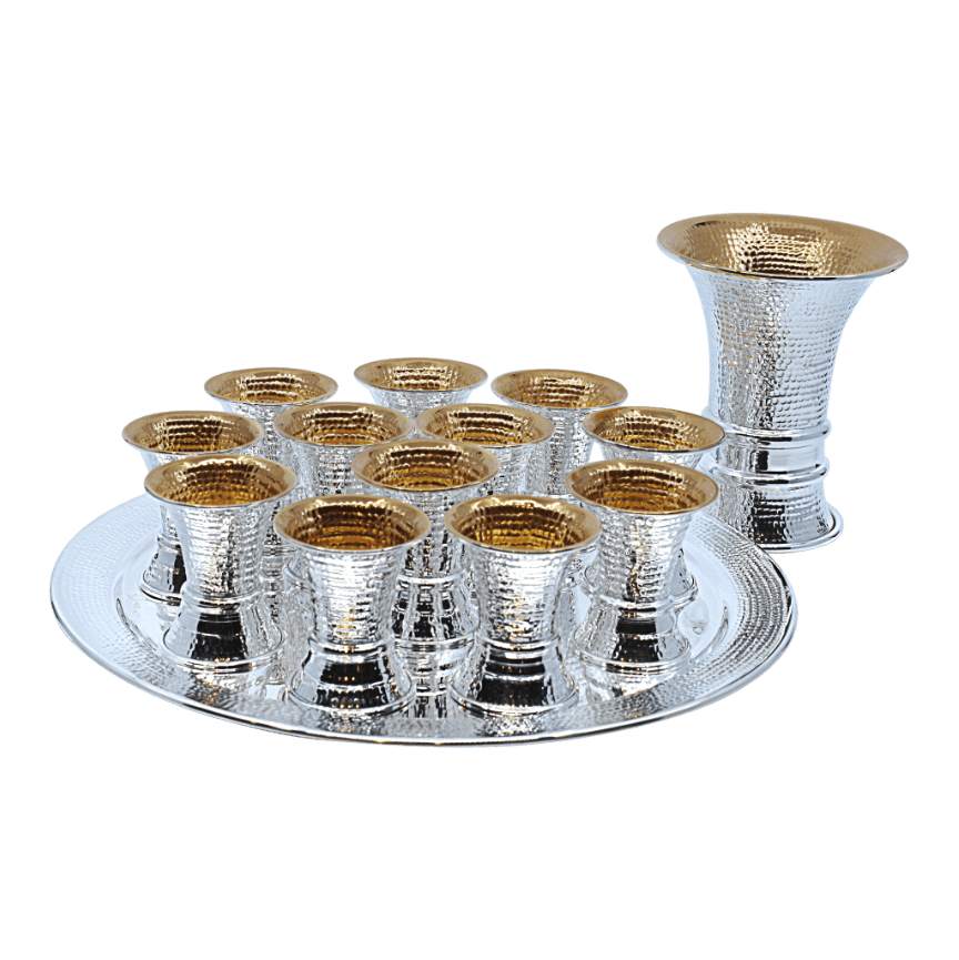 Spotted Kiddush Fountain-8 Cups A - Piece By Zion Hadad