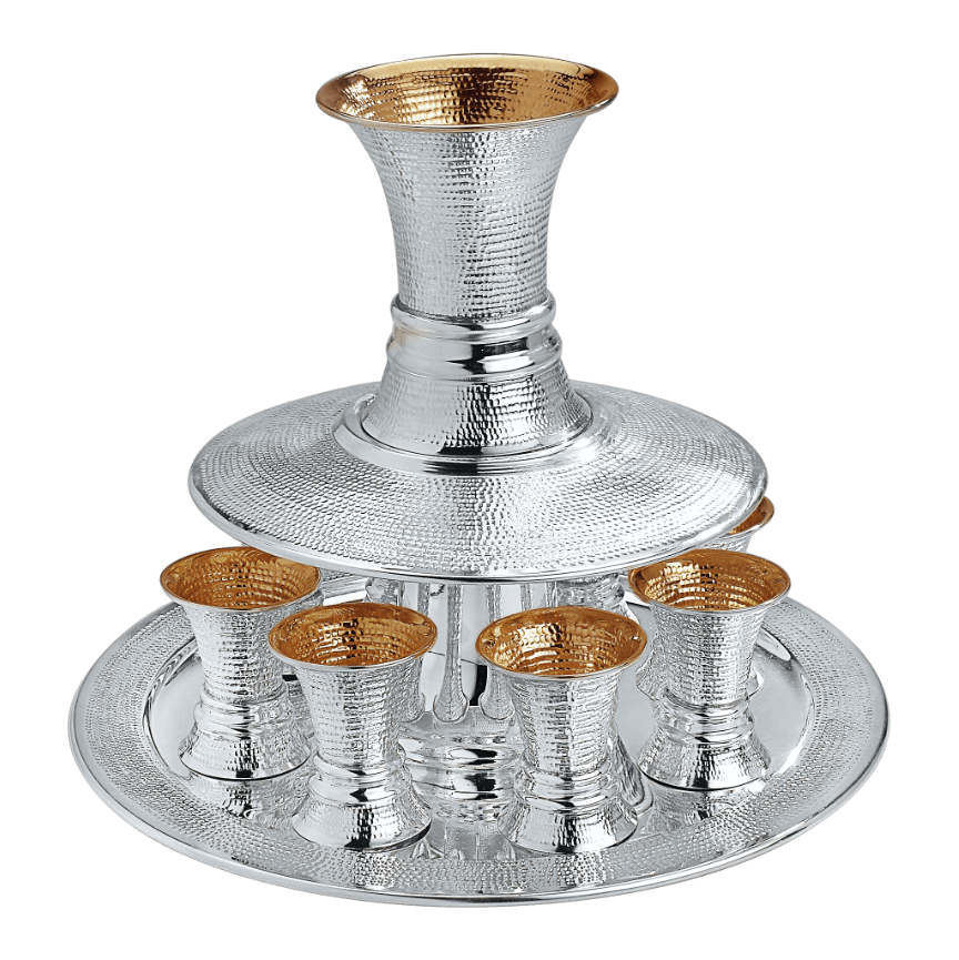 Spotted Shabbat Wine Fountain 8 or 6 guests - Piece By Zion Hadad