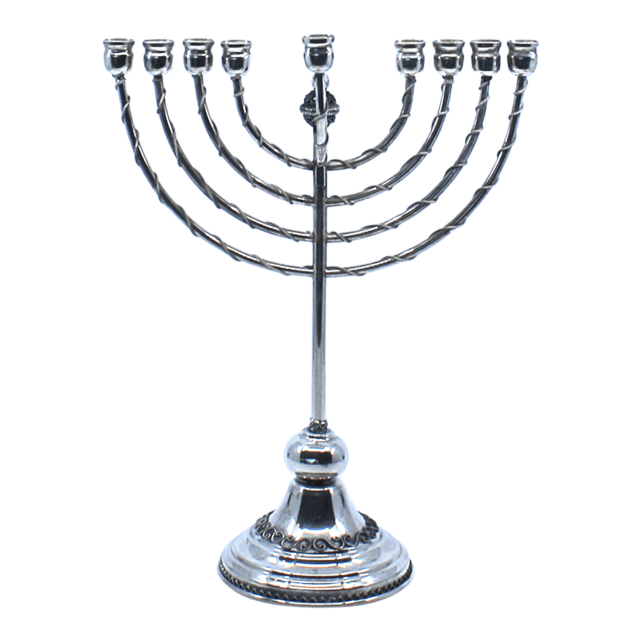 Sterling Silver Temple Menorah for Hanukkah - Piece By Zion Hadad