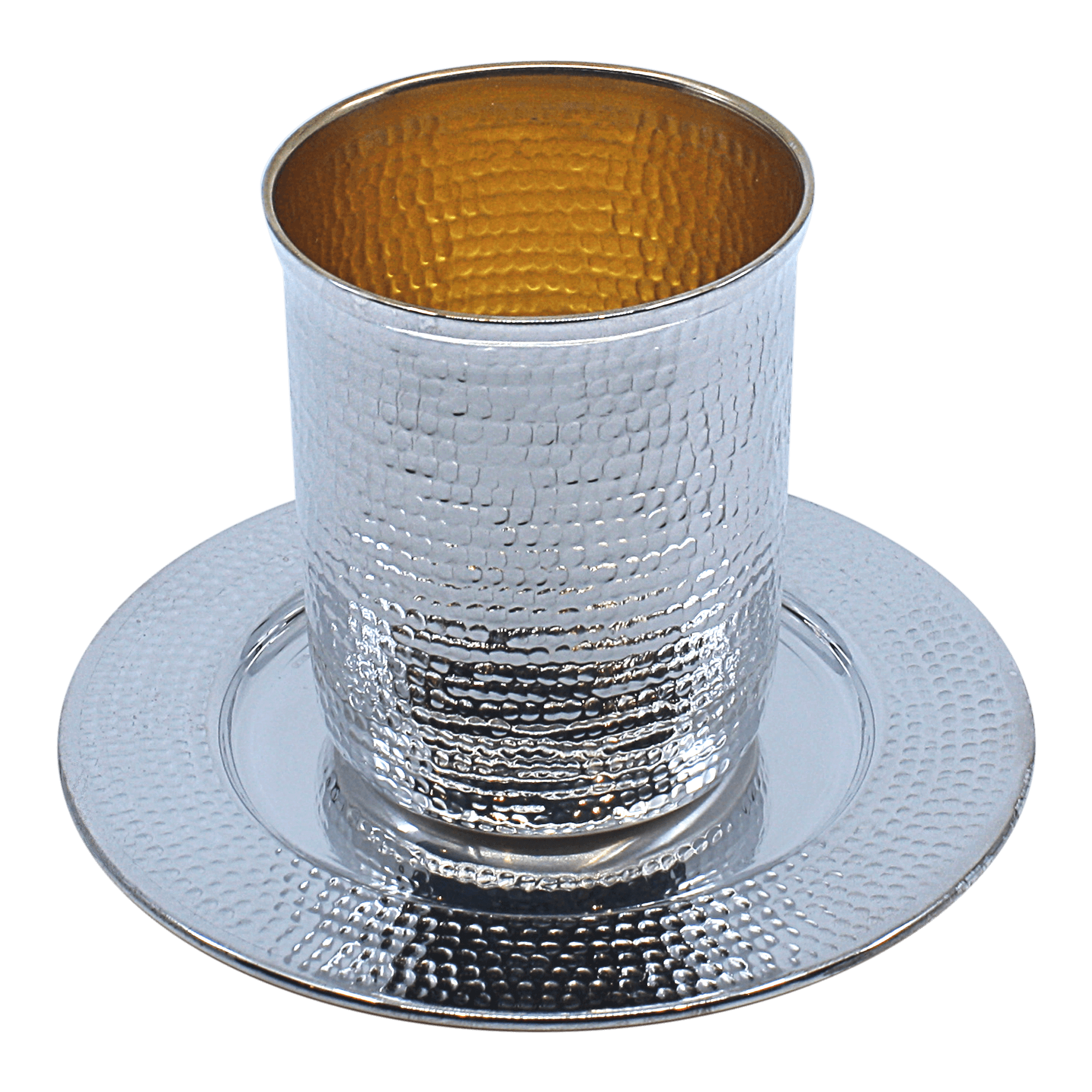 Straight Sterling Silver Kiddush cup, points A - Piece By Zion Hadad