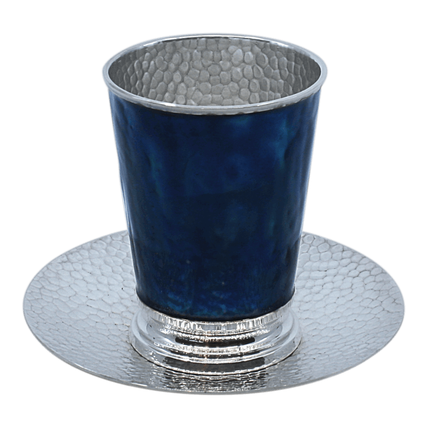 The Blue Kiddush Cup - Piece By Zion Hadad