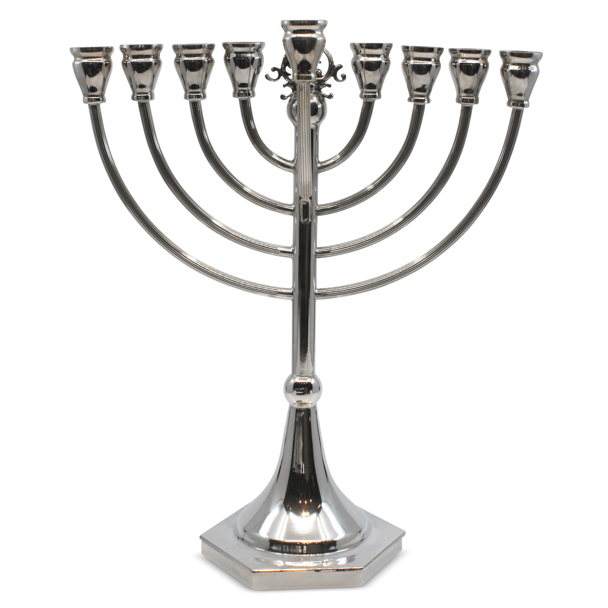 Topaz Silver Jewish Menorah for Hanukkah - Piece By Zion Hadad
