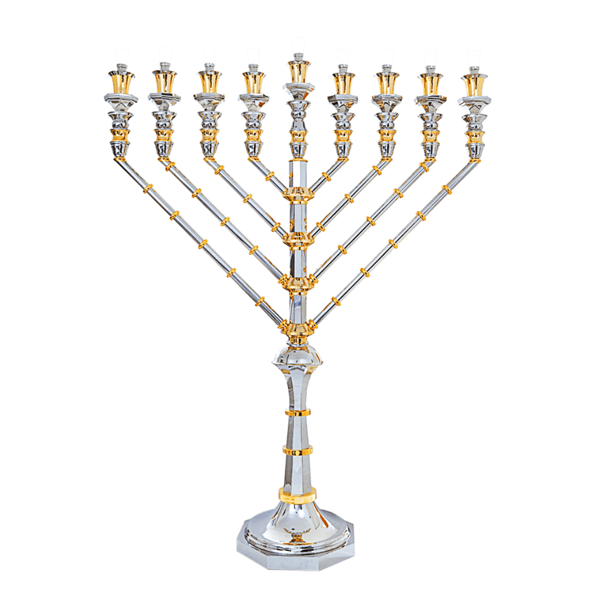 World Record Silver and Gold Menorah - Piece By Zion Hadad